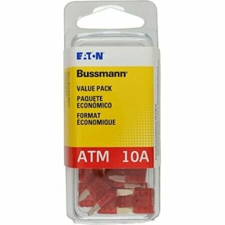 EATON BUSSMANN Automotive Fuse, ATM Series, 10A, 32V DC, Non-Indicating VP/ATM-10-RP
